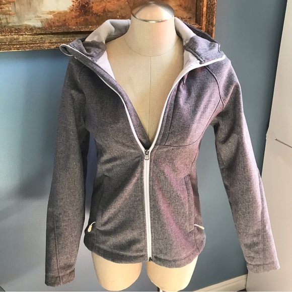 Kirkland signature, gray wind resistant, zip up, hooded jacket - Picture 1 of 9